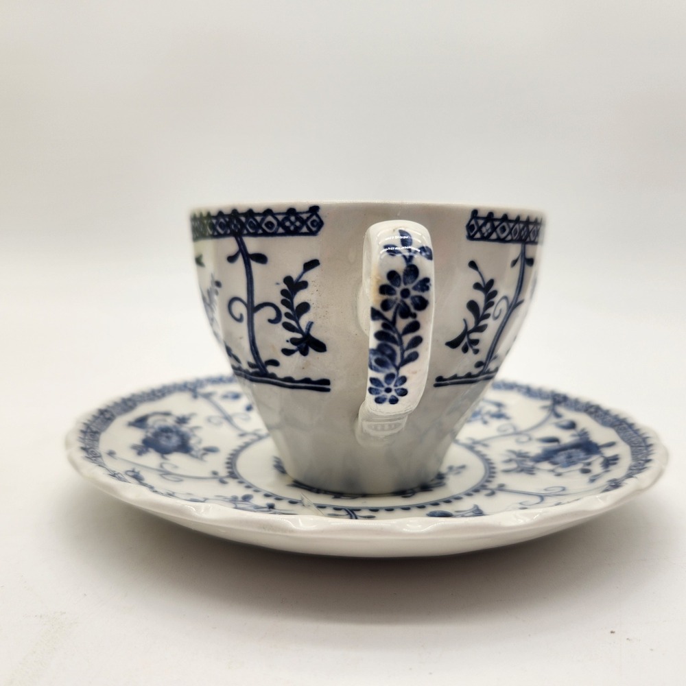 Johnson Brothers Indies Blue Ironstone Cup and Saucer Set Made in England Floral - Picture 3 of 11